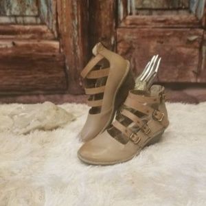 OTBT Sandals Biker Mary Jane wedge Sz 6.5 $179